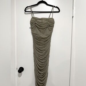 Aritzia Luxor Dry Basil Green Mini Dress